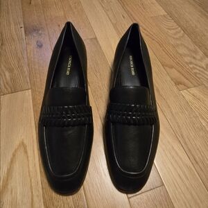 Veronica Beard Black Leather Loafers